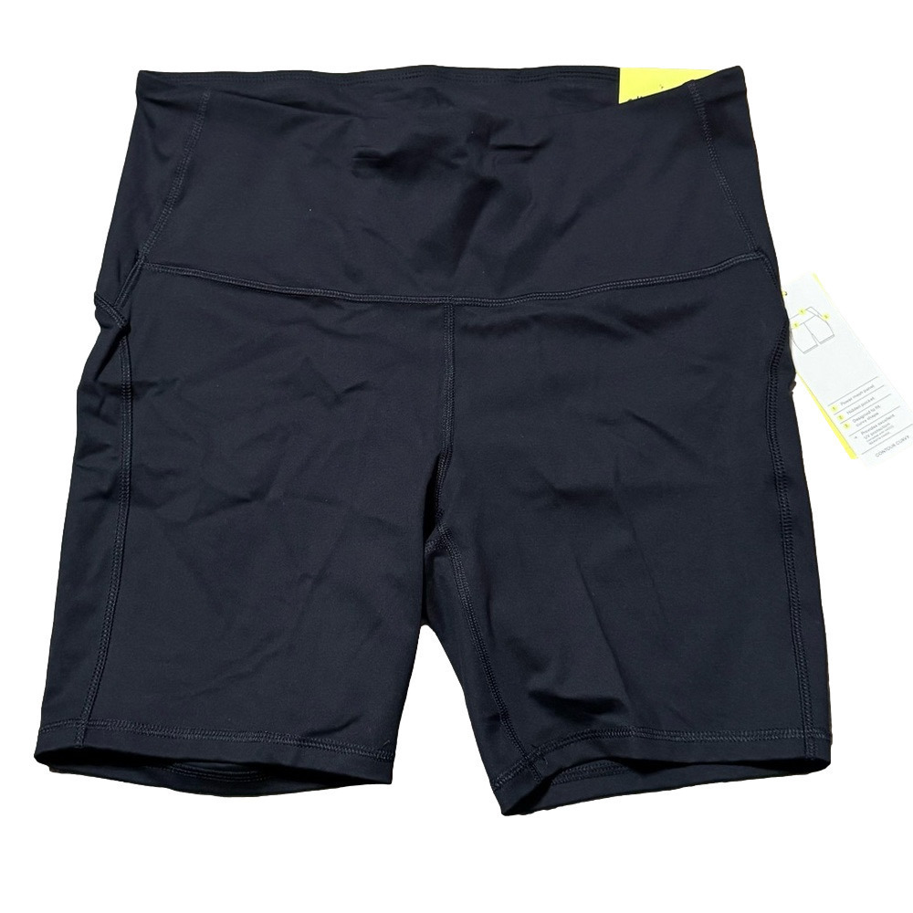 All In Motion Black Athletic Biker Shorts Contour Curvy Plus Women Size XXL